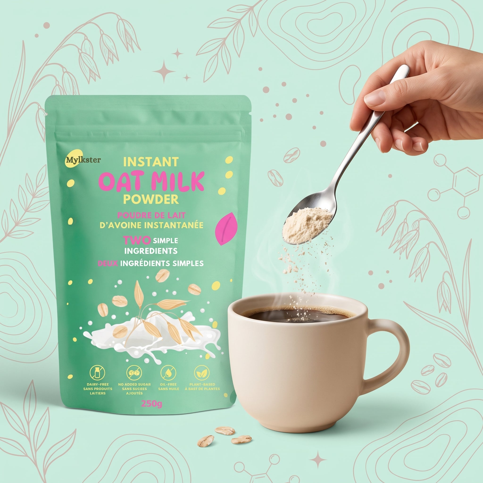 Instant Oat Milk Powder – Dairy-Free Vegan Milk Alternative | Mylkster